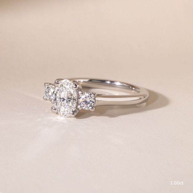 Rohini Platinum Flower Engagement Ring