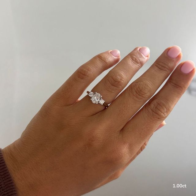 Rohini White Gold Flower Engagement Ring