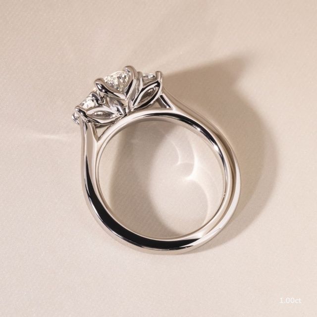 Rohini Platinum Flower Engagement Ring