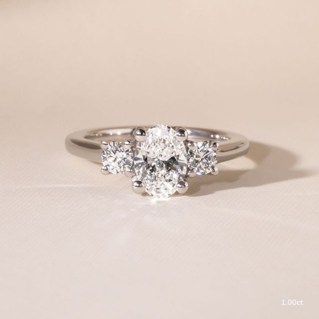 Rohini Platinum Flower Engagement Ring