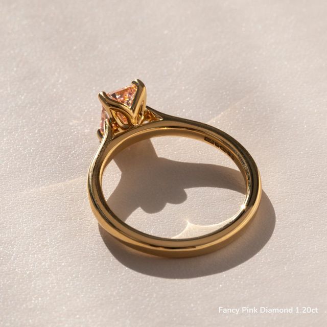 Yellow Gold Petite Flower Engagement Ring