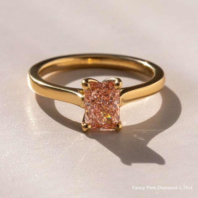 Yellow Gold Petite Flower Engagement Ring