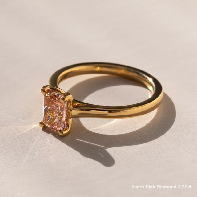 Yellow Gold Petite Flower Engagement Ring