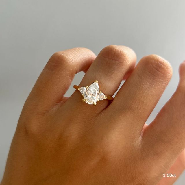 Ciara Yellow Gold Trilogy Engagement Ring