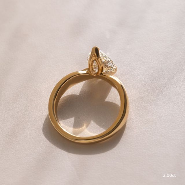 Vri Yellow Gold Solitaire Engagement Ring