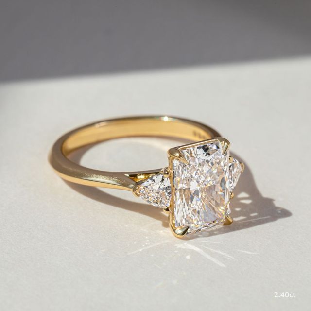 Manilla Yellow Gold Trilogy Engagement Ring