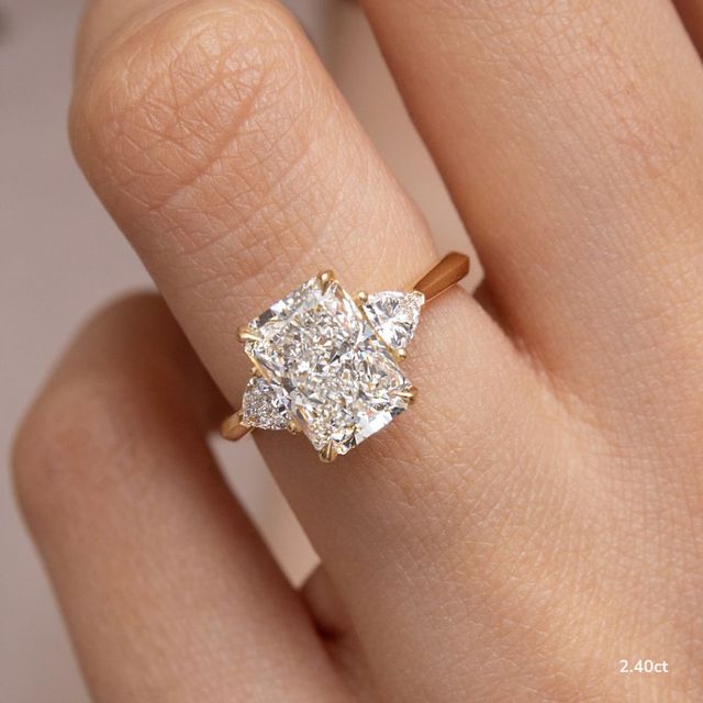 Manilla Yellow Gold Trilogy Engagement Ring