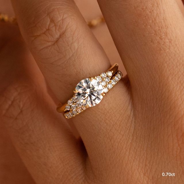 Everest Yellow Gold Flower Engagement Ring