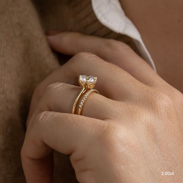 Elswin Yellow Gold Flower Engagement Ring
