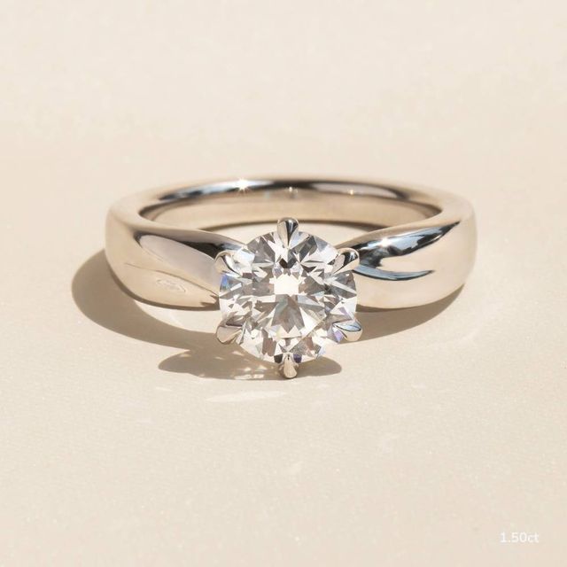 Vri White Gold Solitaire Engagement Ring