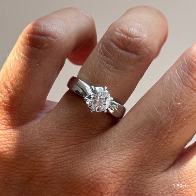 Vri White Gold Solitaire Engagement Ring
