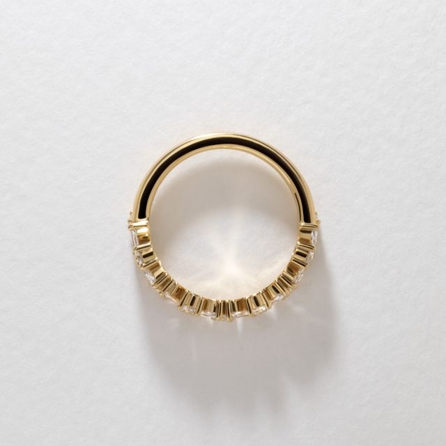 Zuri Half Eternity Yellow Gold Wedding Ring