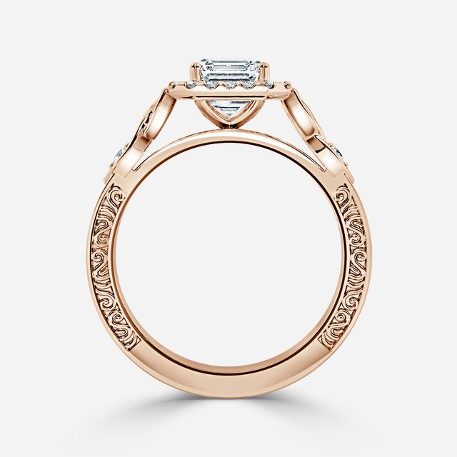 Maeve Rose Gold Halo Engagement Ring