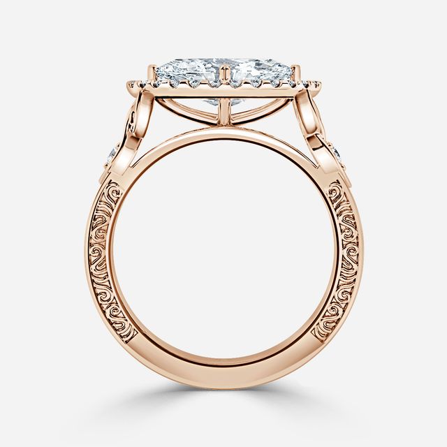 Maeve Rose Gold Halo Engagement Ring