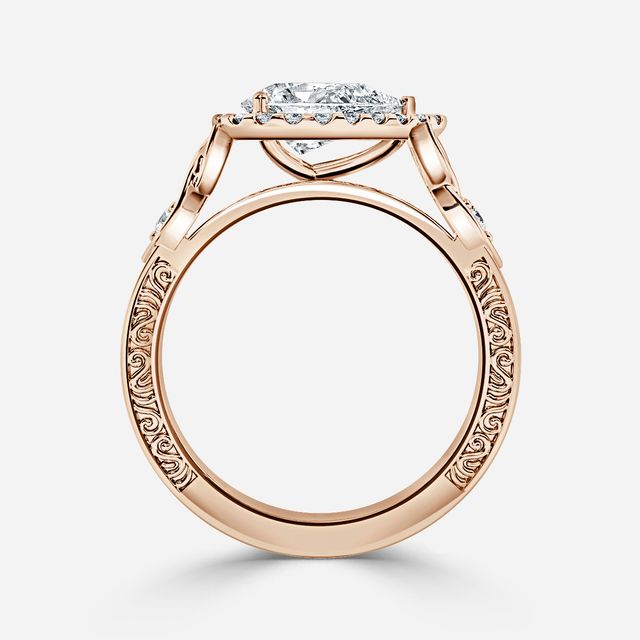 Maeve Rose Gold Halo Engagement Ring