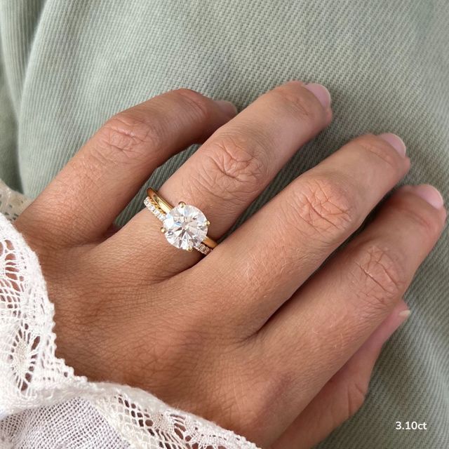 Jennifer Yellow Gold Hidden Halo Engagement Ring