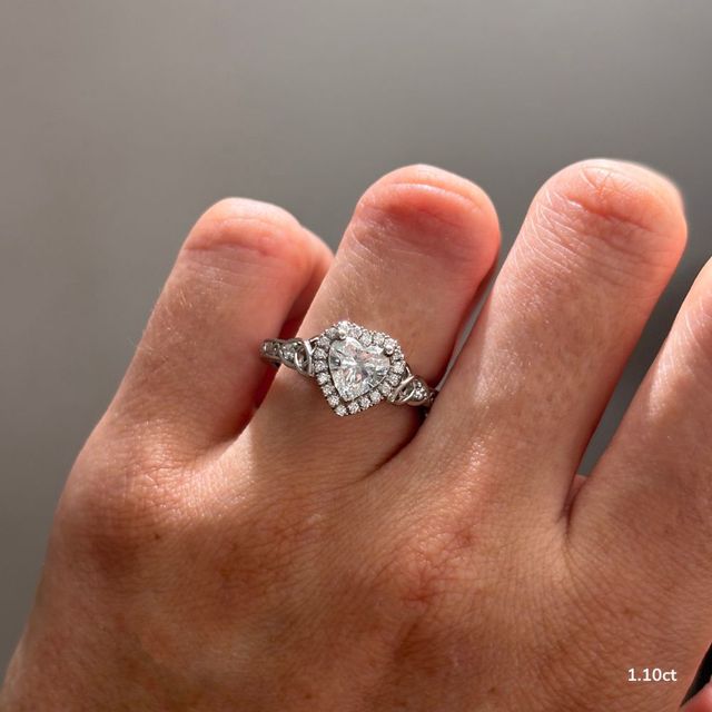 Maeve White Gold Halo Engagement Ring