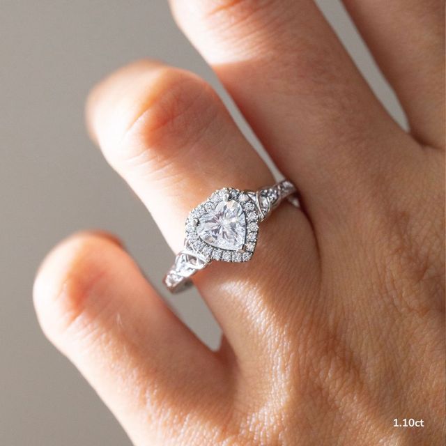 Maeve White Gold Halo Engagement Ring