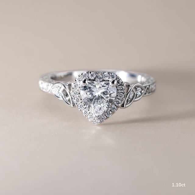 Maeve White Gold Halo Engagement Ring