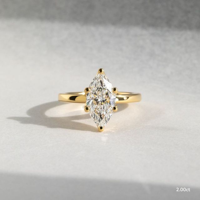 Jennifer Yellow Gold Hidden Halo Engagement Ring