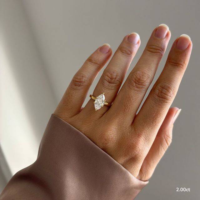 Jennifer Yellow Gold Hidden Halo Engagement Ring