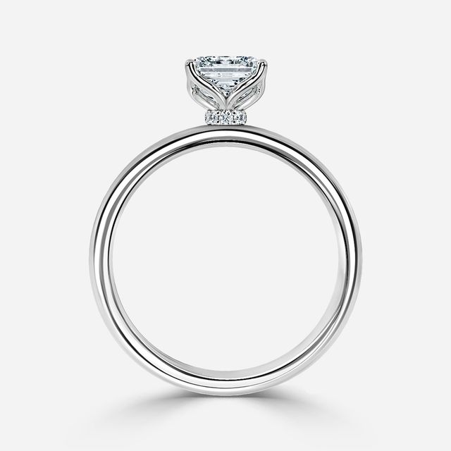 Jennifer White Gold Hidden Halo Engagement Ring