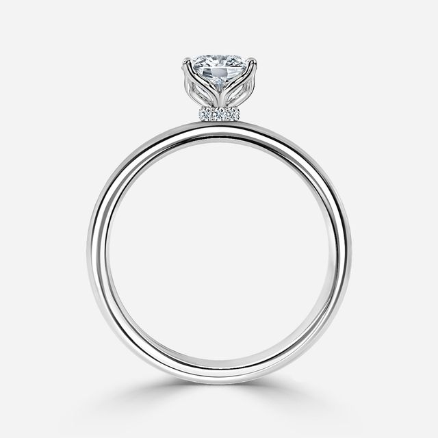 Jennifer White Gold Hidden Halo Engagement Ring