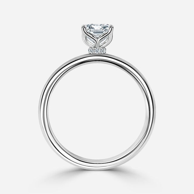 Jennifer White Gold Hidden Halo Engagement Ring