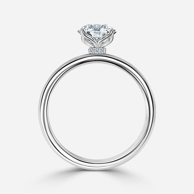 Jennifer White Gold Hidden Halo Engagement Ring