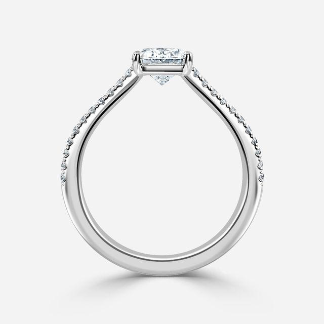 Naveya Split Shank Platinum Pavé Engagement Ring