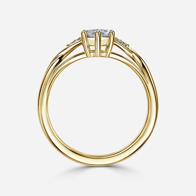 Fëa Yellow Gold Celtic Engagement Ring