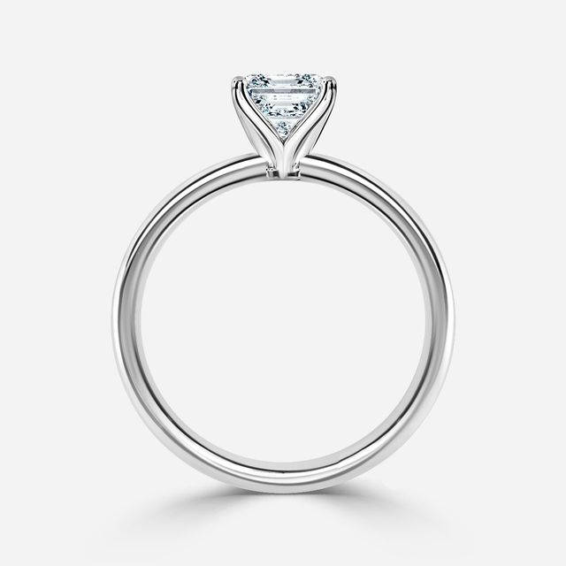 Ayania Platinum Lotus Tappered Engagement Ring