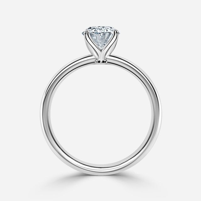 Ayania Platinum Lotus Tappered Engagement Ring