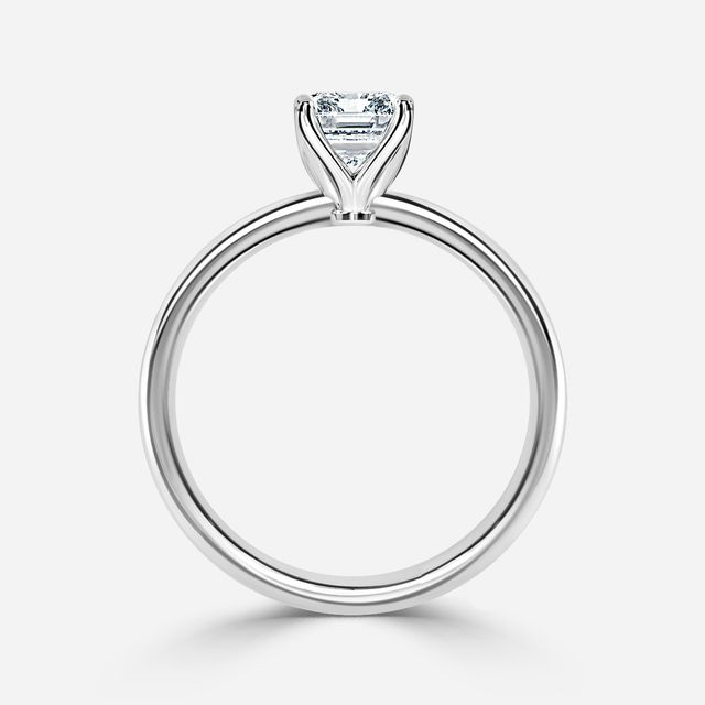 Ayania Platinum Lotus Tappered Engagement Ring