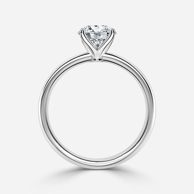 Ayania Platinum Lotus Tappered Engagement Ring