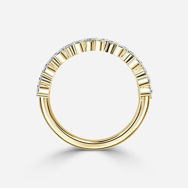 Catherine Marquise And Round Diamond Yellow Gold Eternity Ring