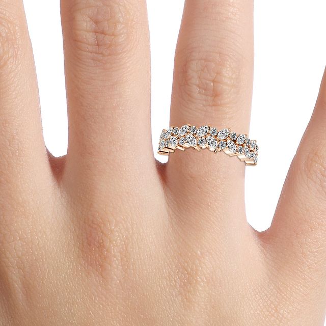 Catherine Marquise And Round Diamond Rose Gold Eternity Ring