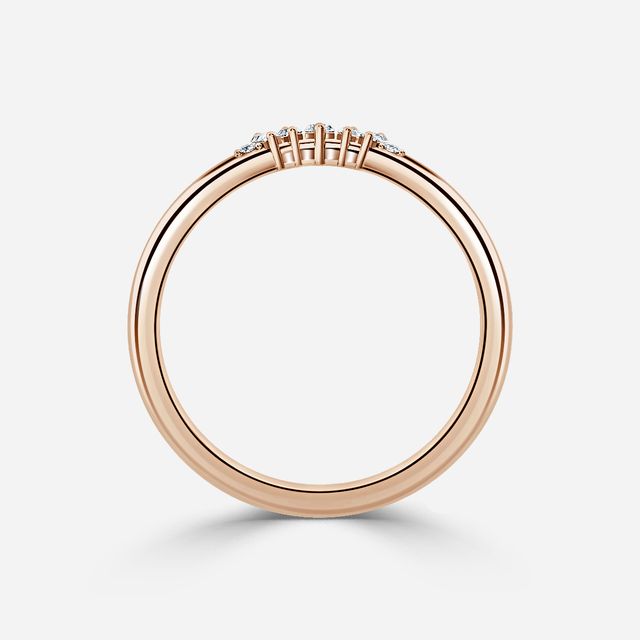 Lune Rose Gold Shaped Wedding Ring