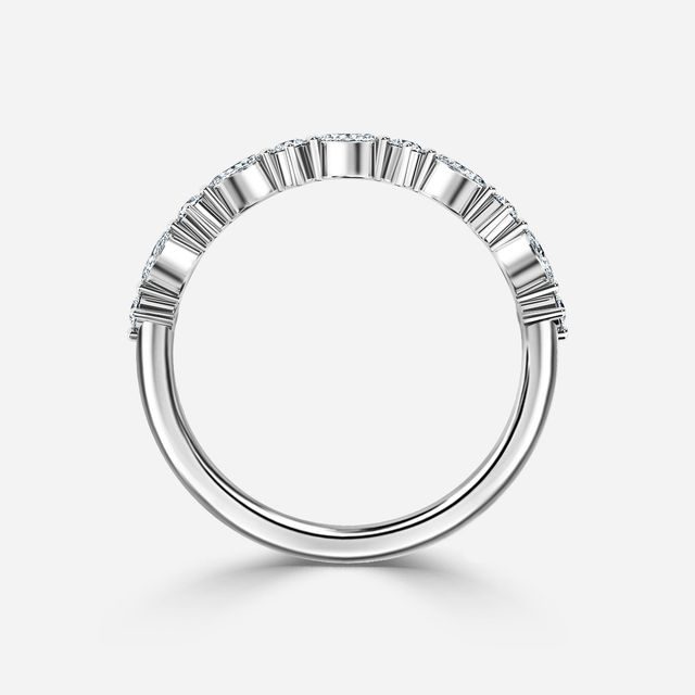 Mia White Gold Round And Marquise Diamond Eternity Ring
