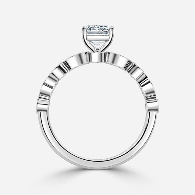 Aladria Platinum Bezel Set Engagement Ring