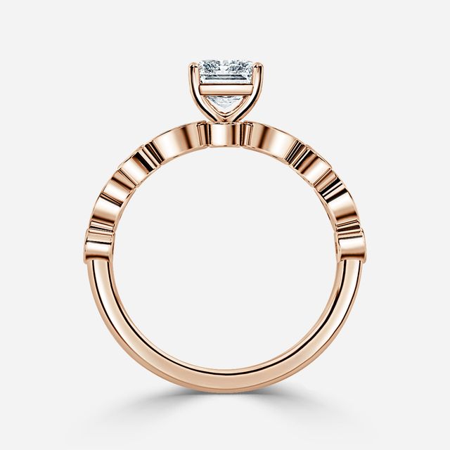 Aladria Rose Gold Bezel Set Engagement Ring