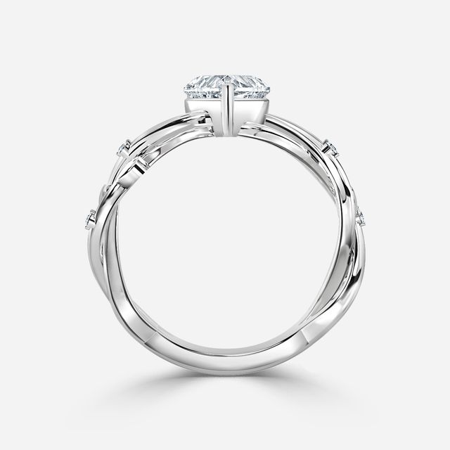 Nàdair White Gold Celtic Engagement Ring