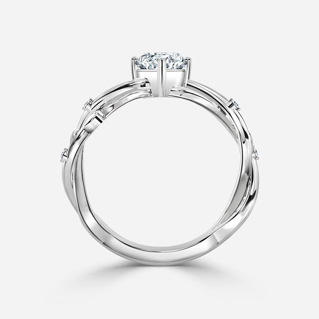 Nàdair White Gold Celtic Engagement Ring