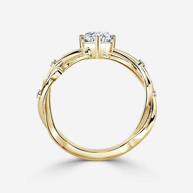 Nàdair Yellow Gold Celtic Engagement Ring