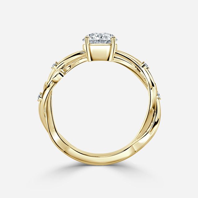 Nàdair Yellow Gold Celtic Engagement Ring