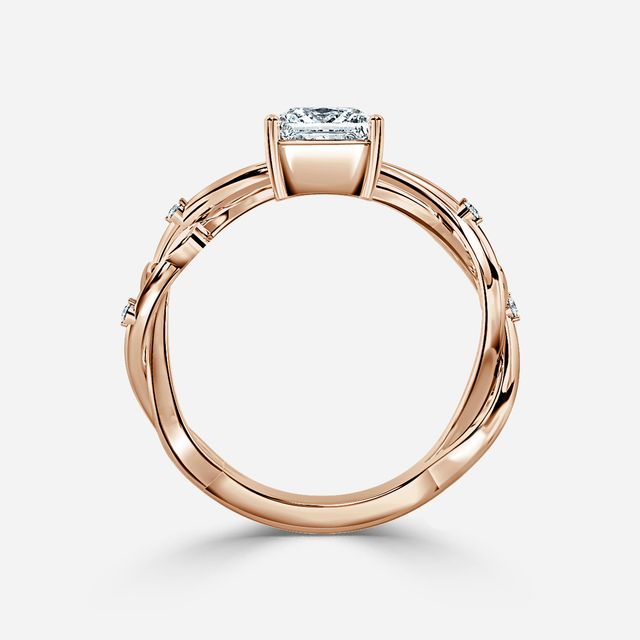 Nàdair Rose Gold Celtic Engagement Ring