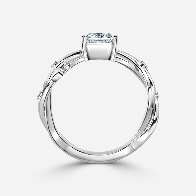 Nàdair White Gold Celtic Engagement Ring