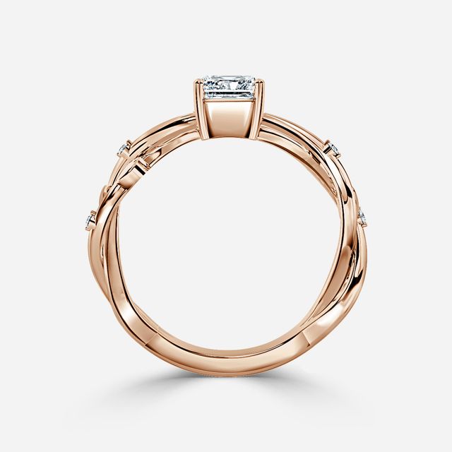 Nàdair Rose Gold Celtic Engagement Ring
