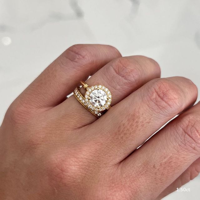 Astaire Yellow Gold Milgrain Vintage Engagement Ring