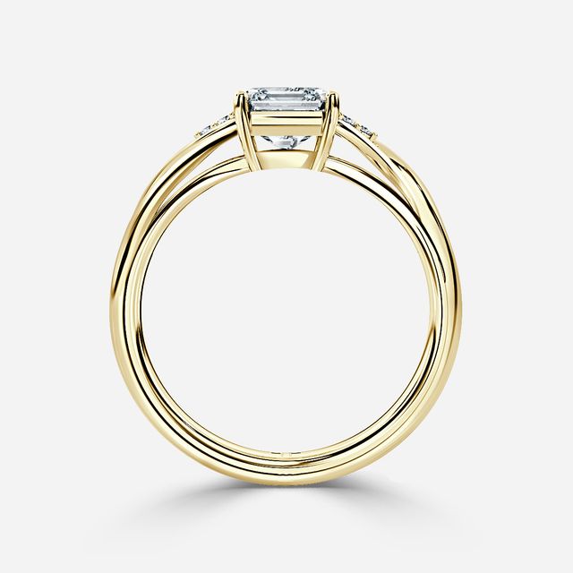 Fëa Yellow Gold Celtic Engagement Ring